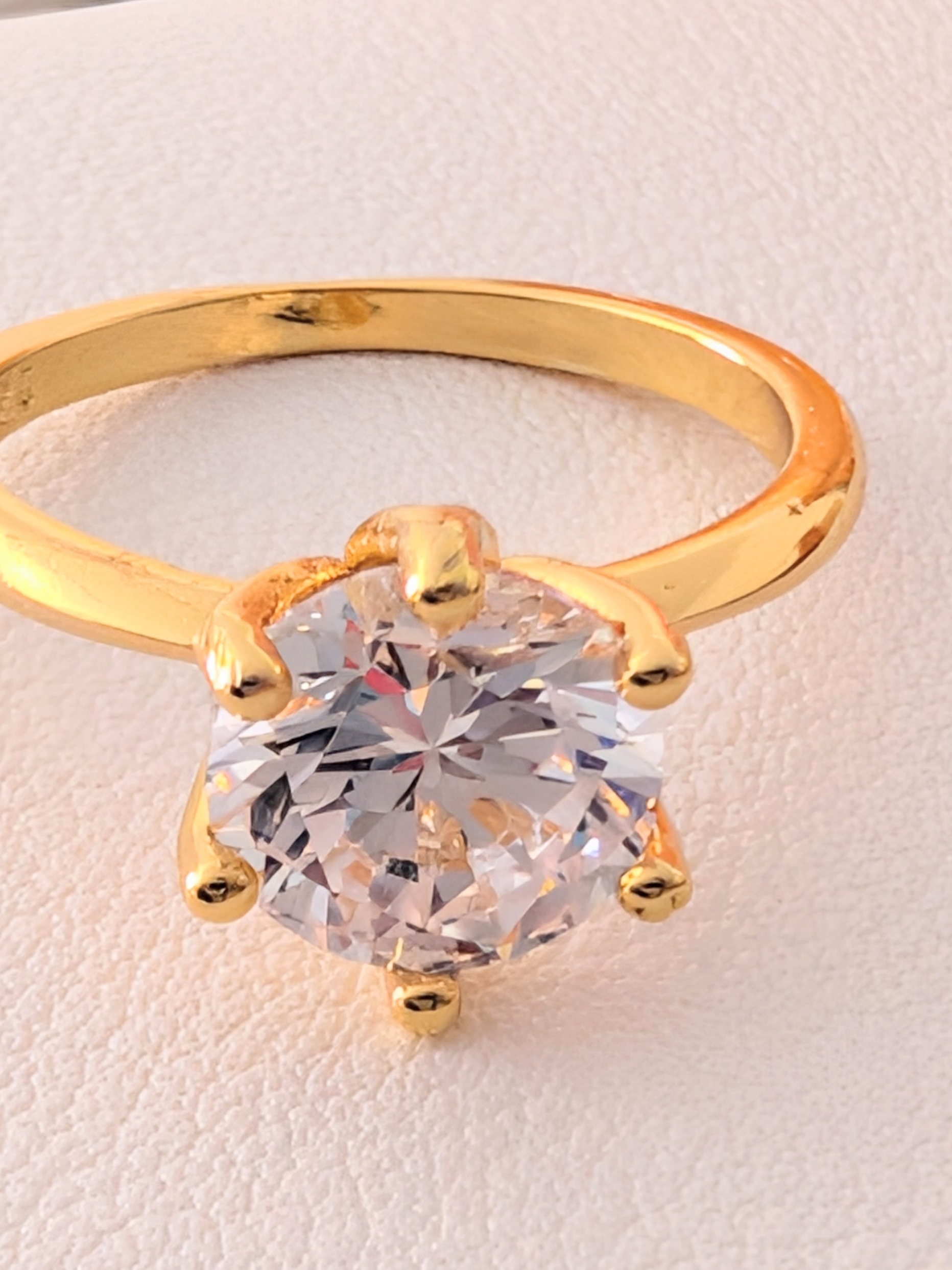 3 Carat Round Brilliant Cut Moissanite Solitaire Engagement Ring 3 Ct